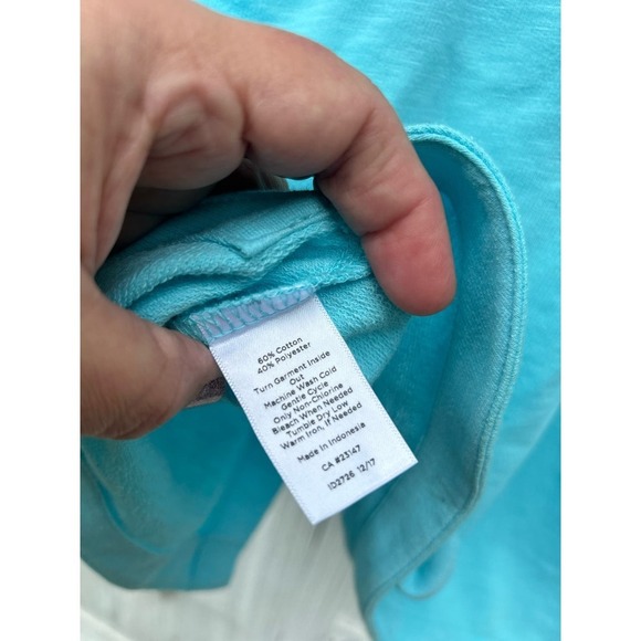 NWT Tablots Hooded Knit Jersey Jacket Ruched Waist Slouch‎ Pockets Blue S - Picture 10 of 10